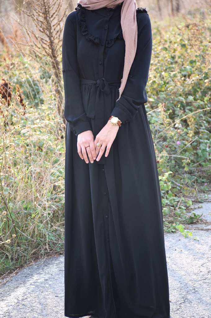siyah renk zarif elbise