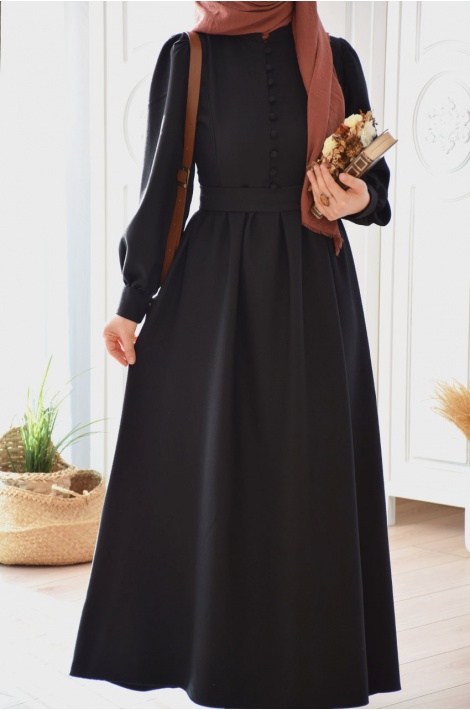 Siyah Renk Zarif Model Elbise