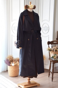 Trench Coat Siyah Renk