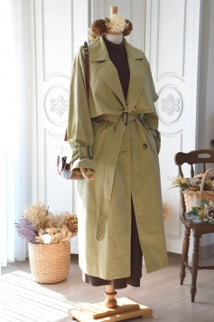 Trench Coat Mint Yeşili