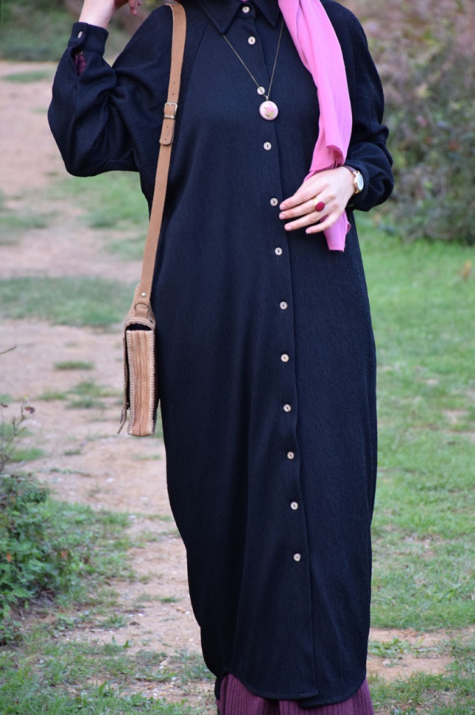 Yarasa Kol Salaş Model Siyah Renk Uzun Hırka